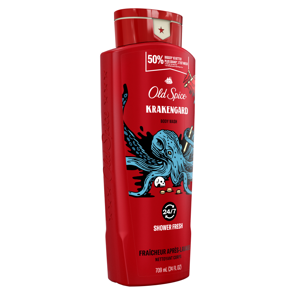 Old Spice Body Wash for Men, 24/7 Shower Clean, Krakengard, 24oz