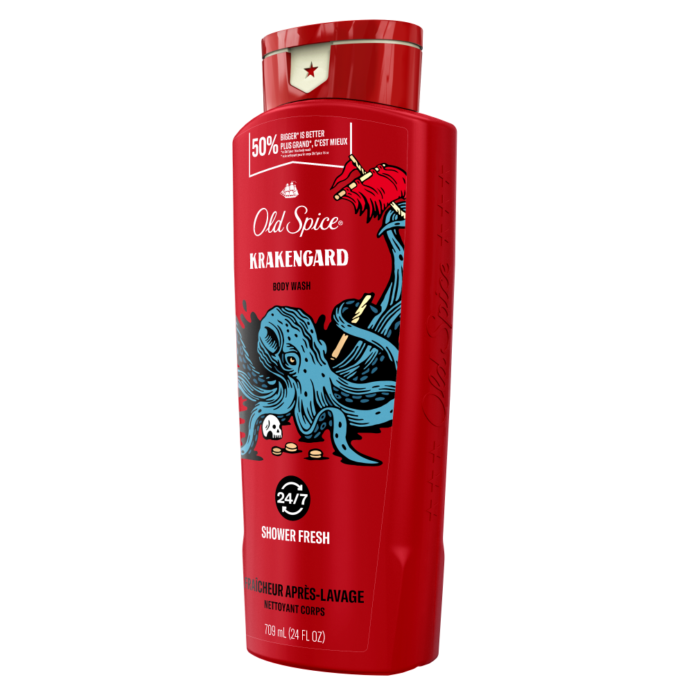 Old Spice Body Wash for Men, 24/7 Shower Clean, Krakengard, 24oz